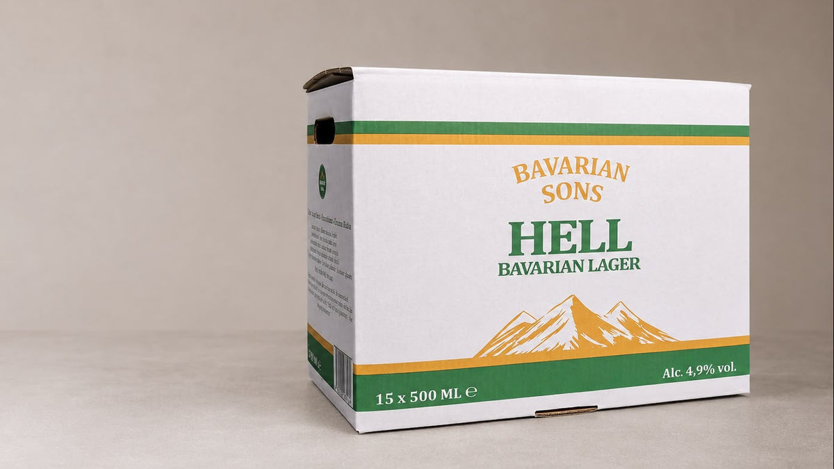 Bavarian Sons Bayerisches Helles 15er Biergebinde für Export