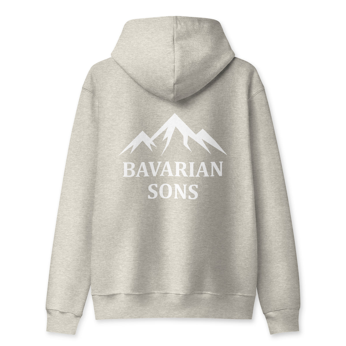 Bavarian Sons Unisex Full-Zip-Hoodie in Grau mit Logo