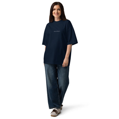 Bavarian Sons Damen Oversized T-Shirt in Dunkelblau mit Slogan
