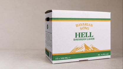 Bavarian Sons Bayerisches Helles 15er Biergebinde für Export