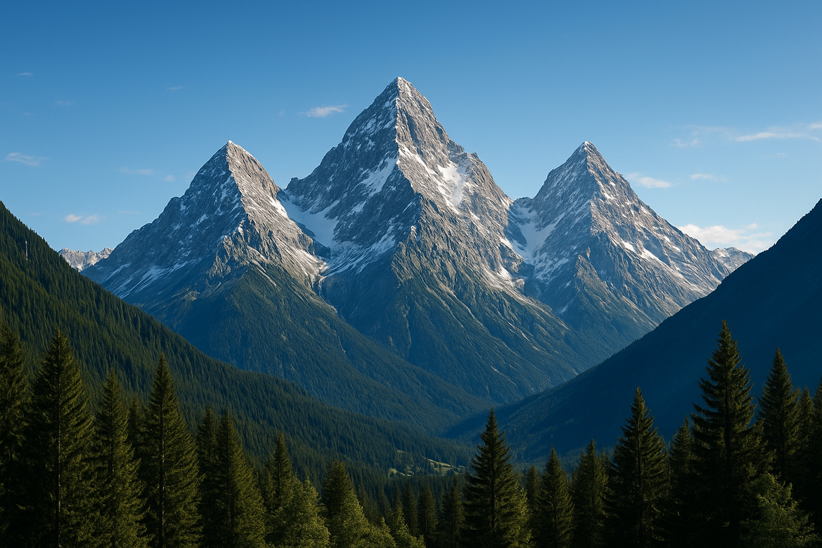 Bavarian Sons Berge in Bayern mit Sonnenschein
