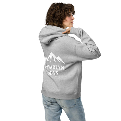 Bavarian Sons Damen Oversized Hoodie in Grau mit Logo