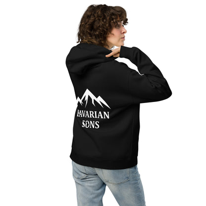 Bavarian Sons Damen Oversized Hoodie in Schwarz mit Logo