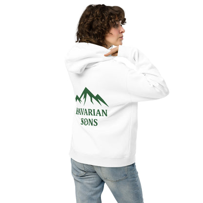 Bavarian Sons Damen Oversized Hoodie in Weiß mit Logo