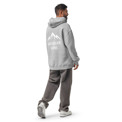 Bavarian Sons Herren Oversized Hoodie in Grau mit Logo