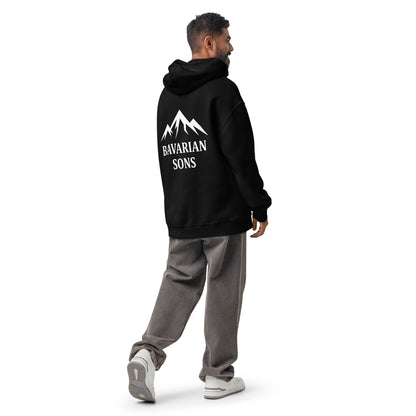 Bavarian Sons Herren Oversized Hoodie in Schwarz mit Logo