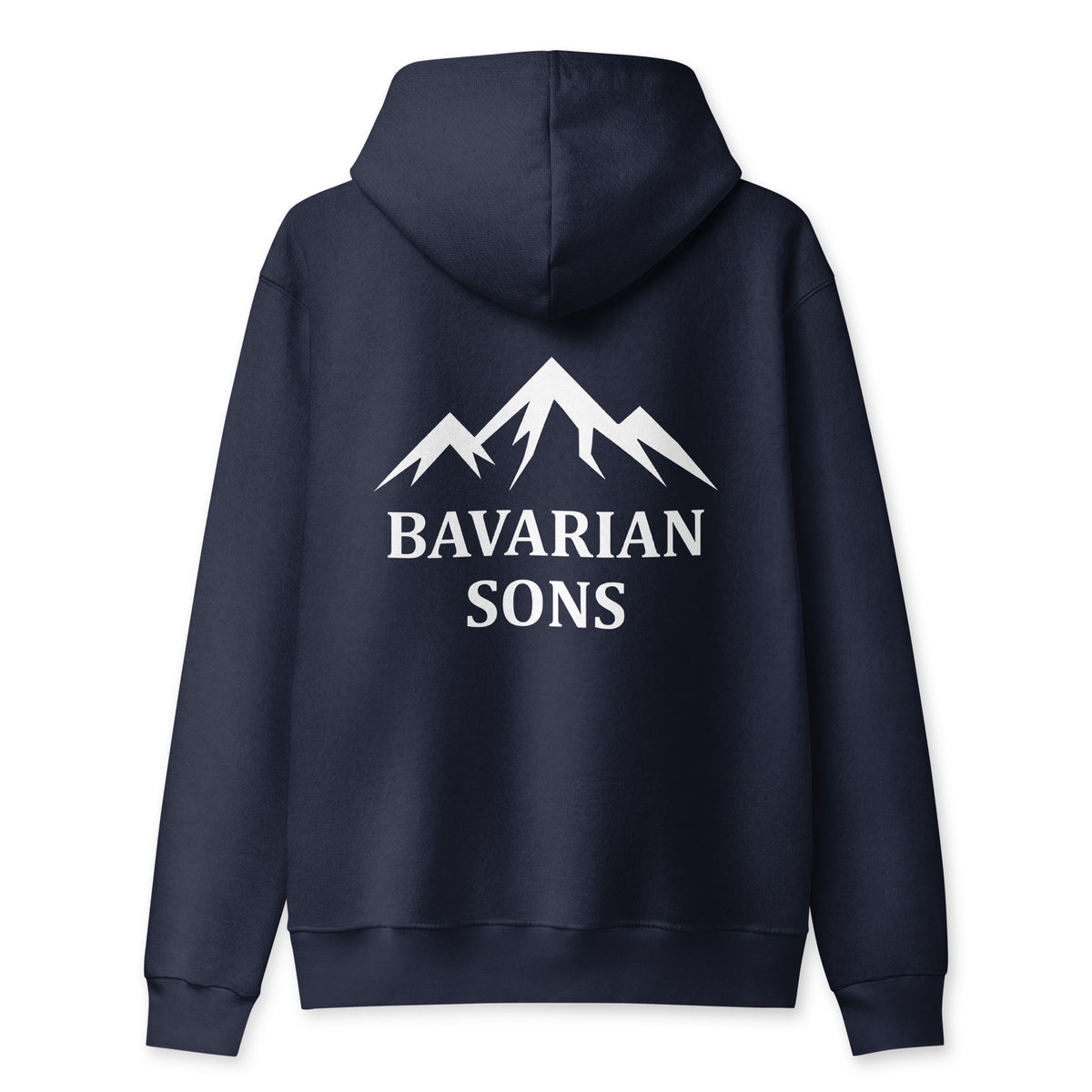 Bavarian Sons Unisex Full-Zip-Hoodie in Dunkelblau mit Logo