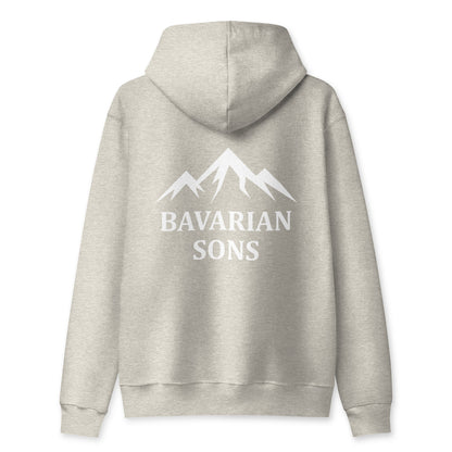 Bavarian Sons Unisex Full-Zip-Hoodie in Grau mit Logo